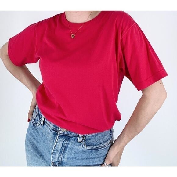 Vintage 80s Saks Fifth Avenue Pink Short Sleeve Tee - Picture 2 of 4